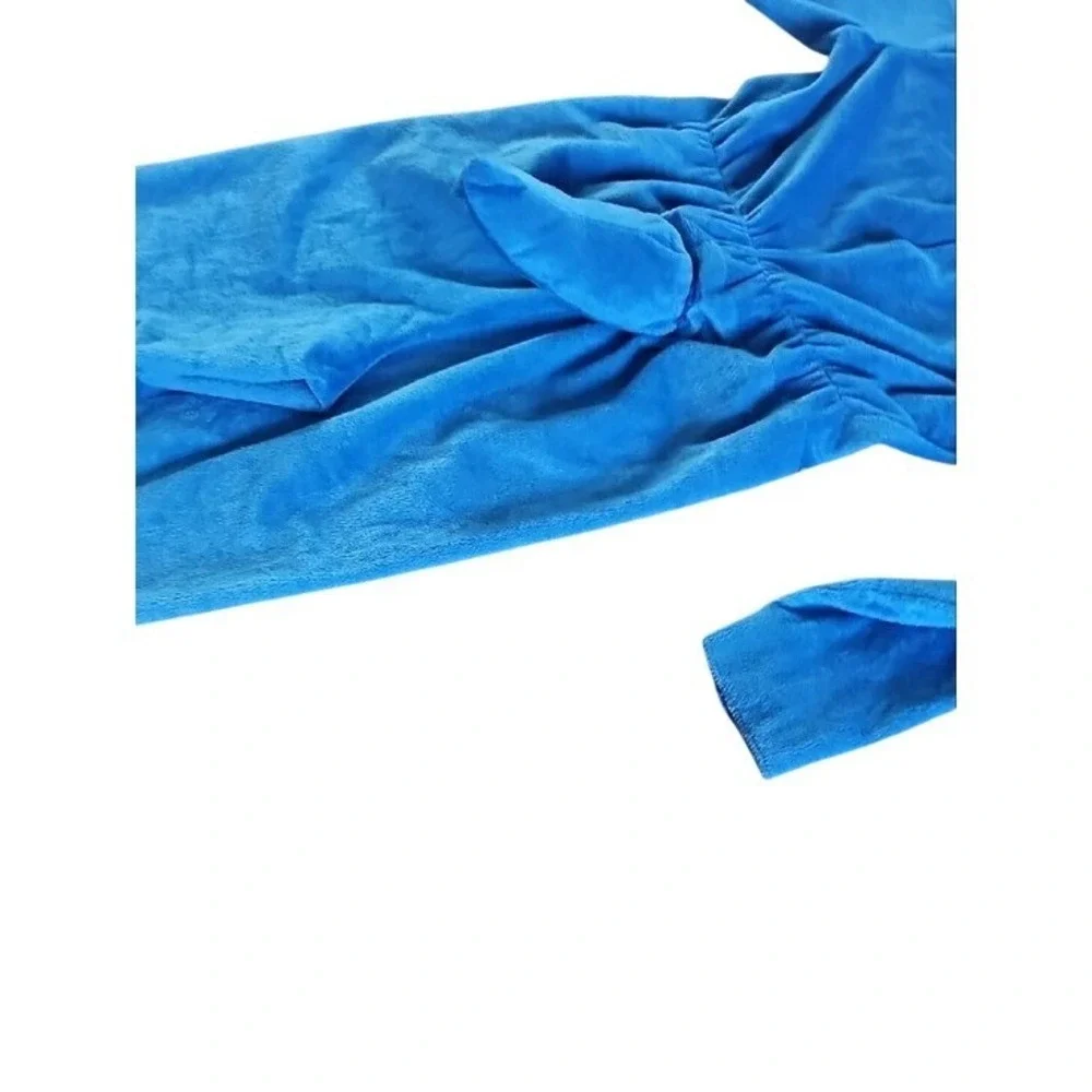Sonic the Hedgehog 2 Movie Kids Costume Blue Plush Jumpsuit Headpiece Gloves Med